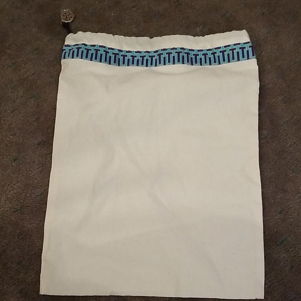 Tory Burch Cream Bag LINER with Blue Pattern!!! Protect Medium Sized BAG !!!